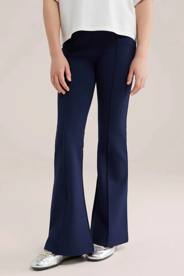 WE Fashion casual broek donkerblauw, foto 3