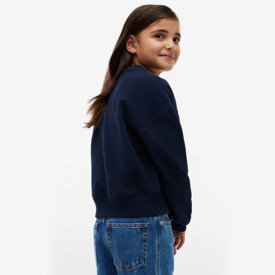 Tommy Hilfiger sweater met borduursels - donkerblauw, foto 3