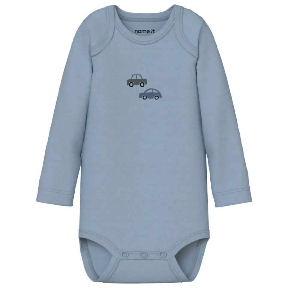 NAME IT BABY katoenen rompers met print (set van 3) donkerblauw/blauw/ecru, foto 3