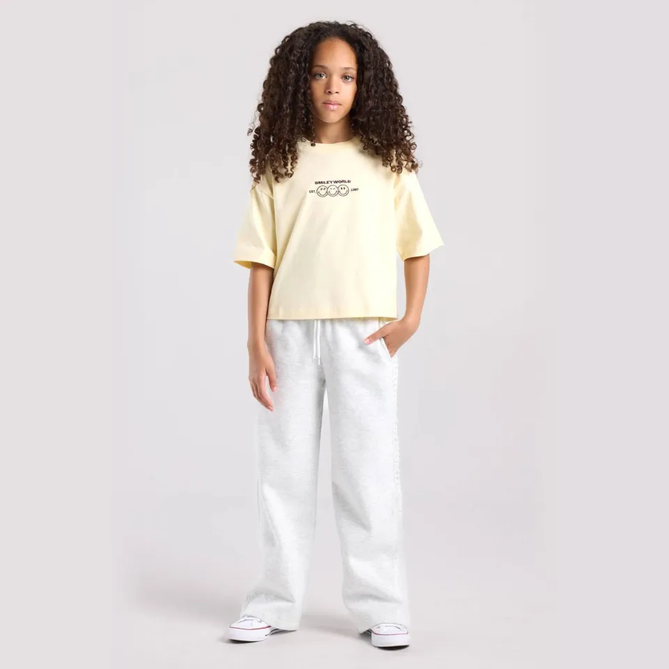 America Today t-shirt met backprint lichtgeel