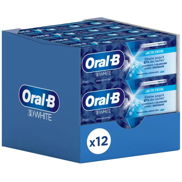 Oral-B 3D White Arctic Fresh tandpasta 12 x 75 ml, foto 2