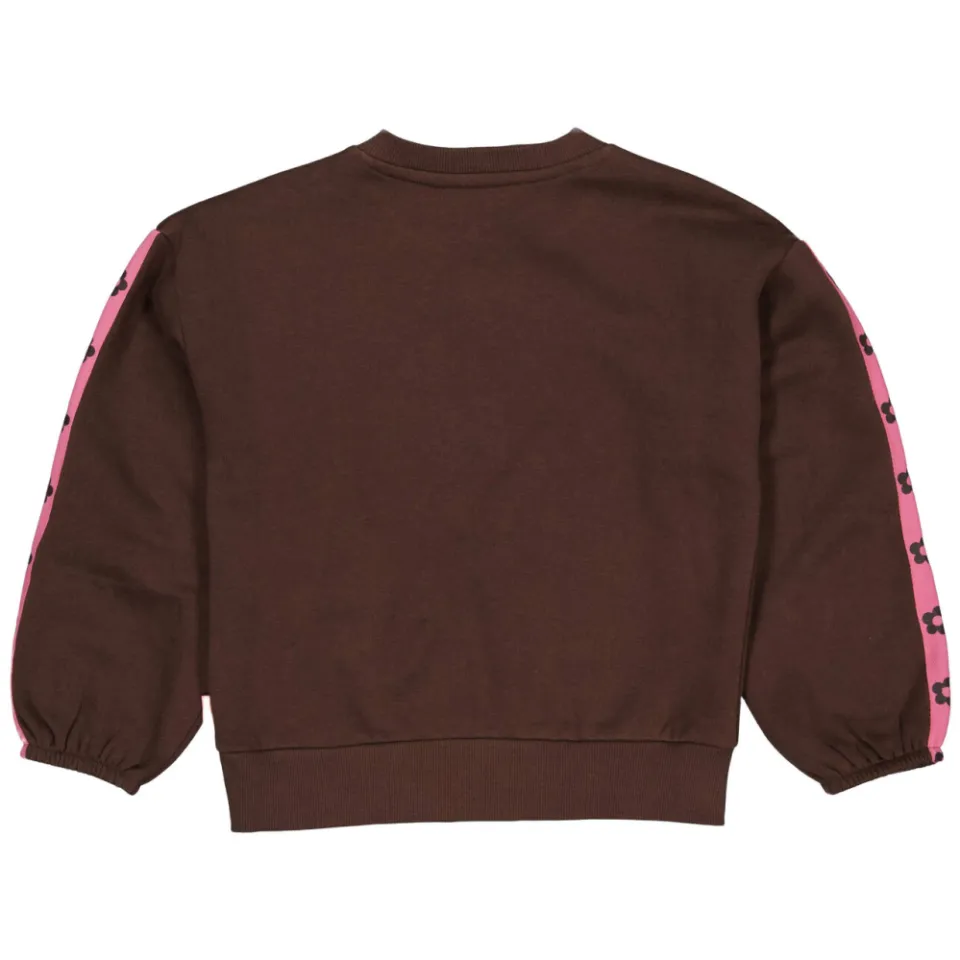 QPI sweater met tekst - donkerbruin, foto 3