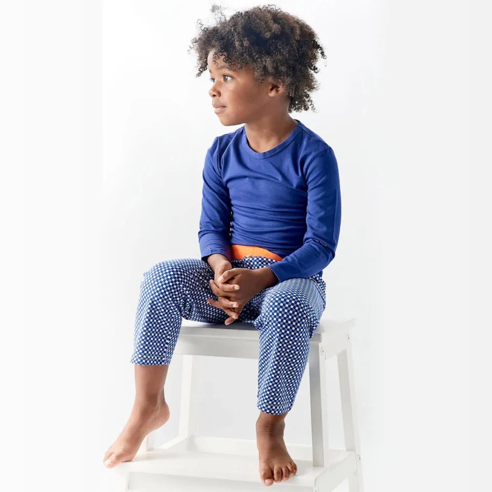 Little Label geruite pyjama blauw