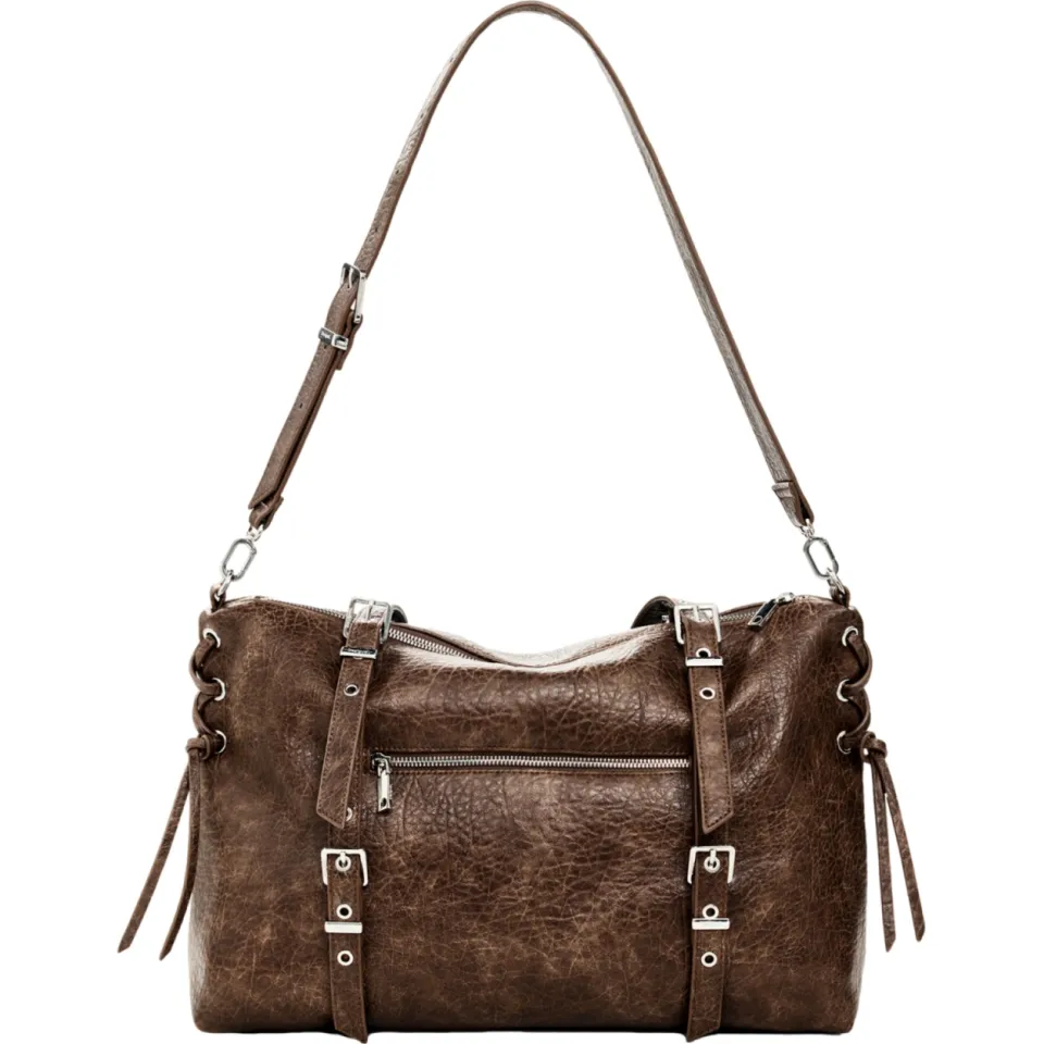 Desigual Half Logo Lanuza schoudertas bruin, foto 4