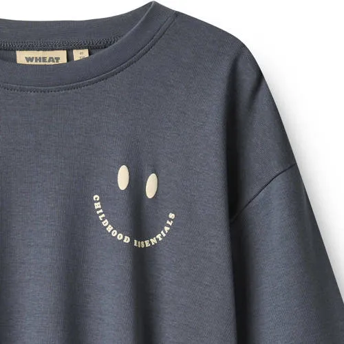 Wheat oversized longsleeve met print antraciet, foto 4