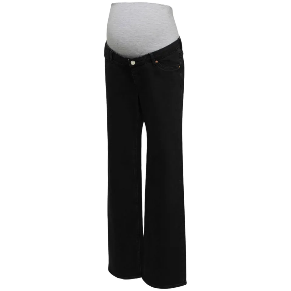 Vero Moda MATERNITY VMMTESSA low waist zwangerschaps wide leg jeans - zwart, foto 2