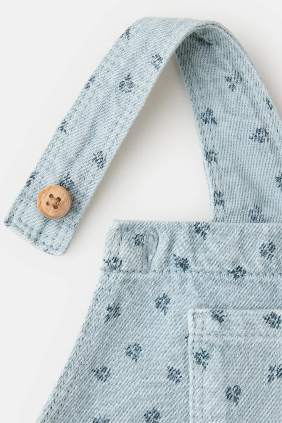 Mango tuinbroek met print lichtblauw lichtblauw/donkerblauw, foto 4