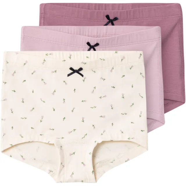 NAME IT MINI hipster NMFTIGHTS - beige/lila/paars (set van 3)