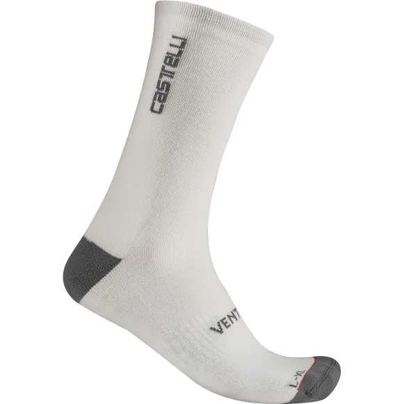 Castelli Venti Soft Merino fietssokken wit Grijs