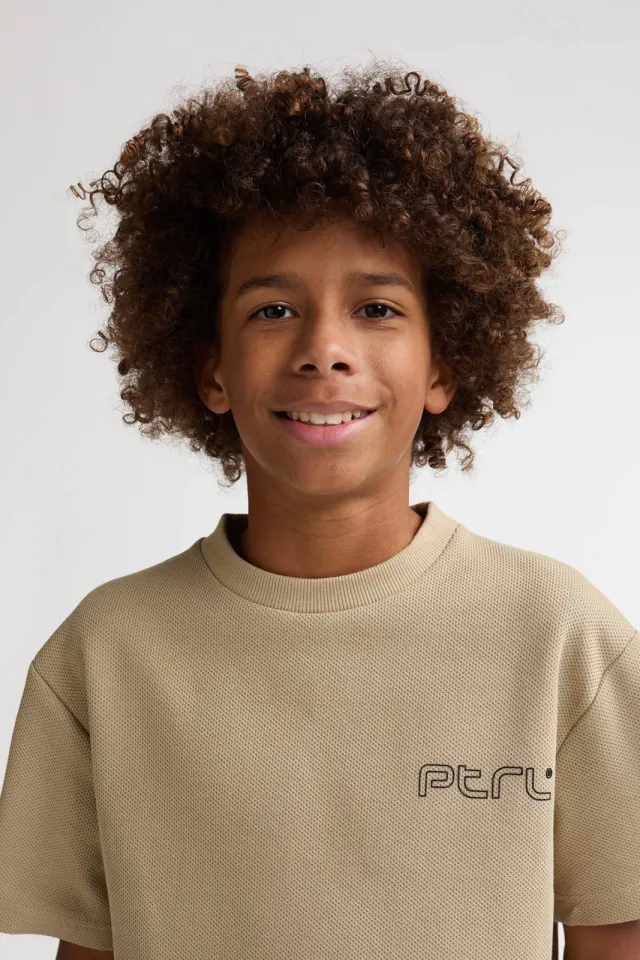 Petrol Industries T-shirt met backprint beige, foto 4