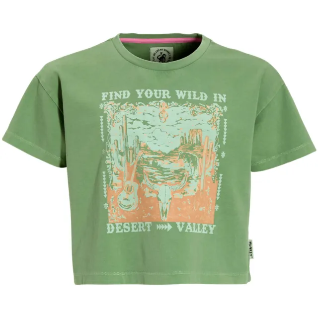 Me & My Monkey Honey boxy T-shirt groen