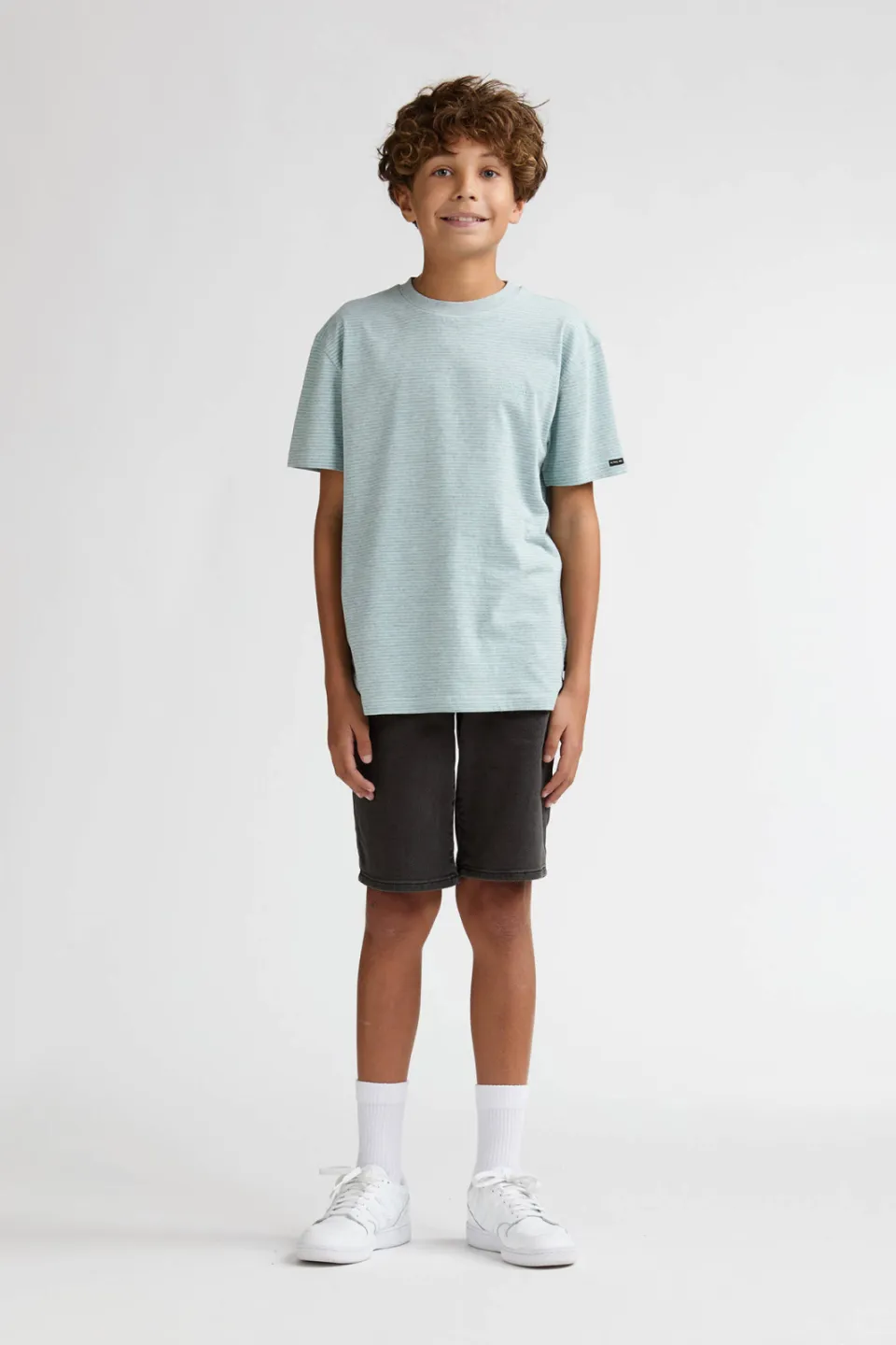 Petrol Industries gestreepte t-shirt mintgroen
