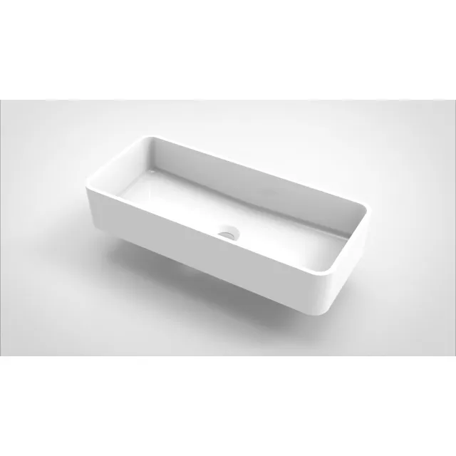 Arcqua Opbouw Waskom Arcqua Case Rechthoek 60x26 cm Glans Wit
