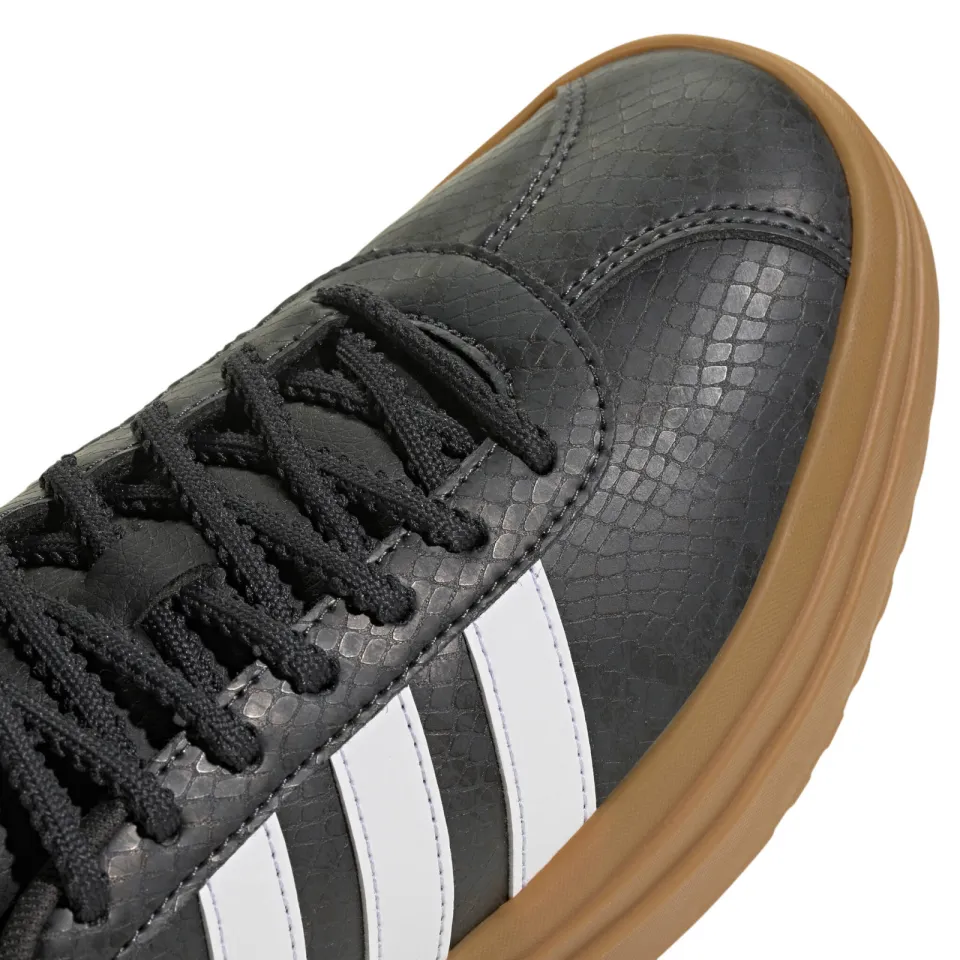 Adidas Sportswear VL Court Bold leren sneakers met plateauzool en dierenprint - antraciet/wit, foto 7