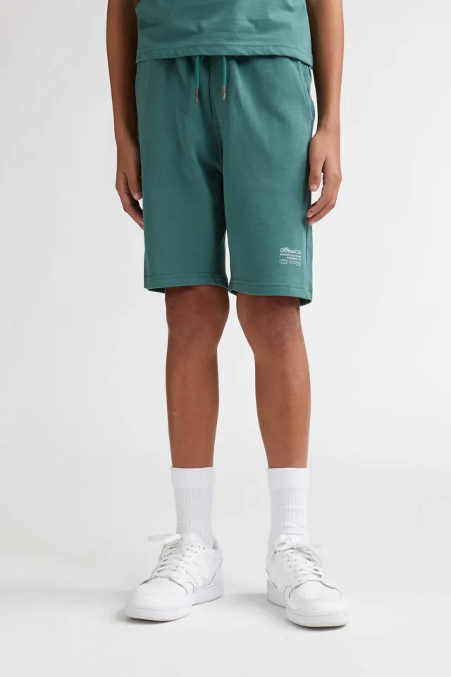 Petrol Industries regular waist sweatshort zeegroen, foto 5