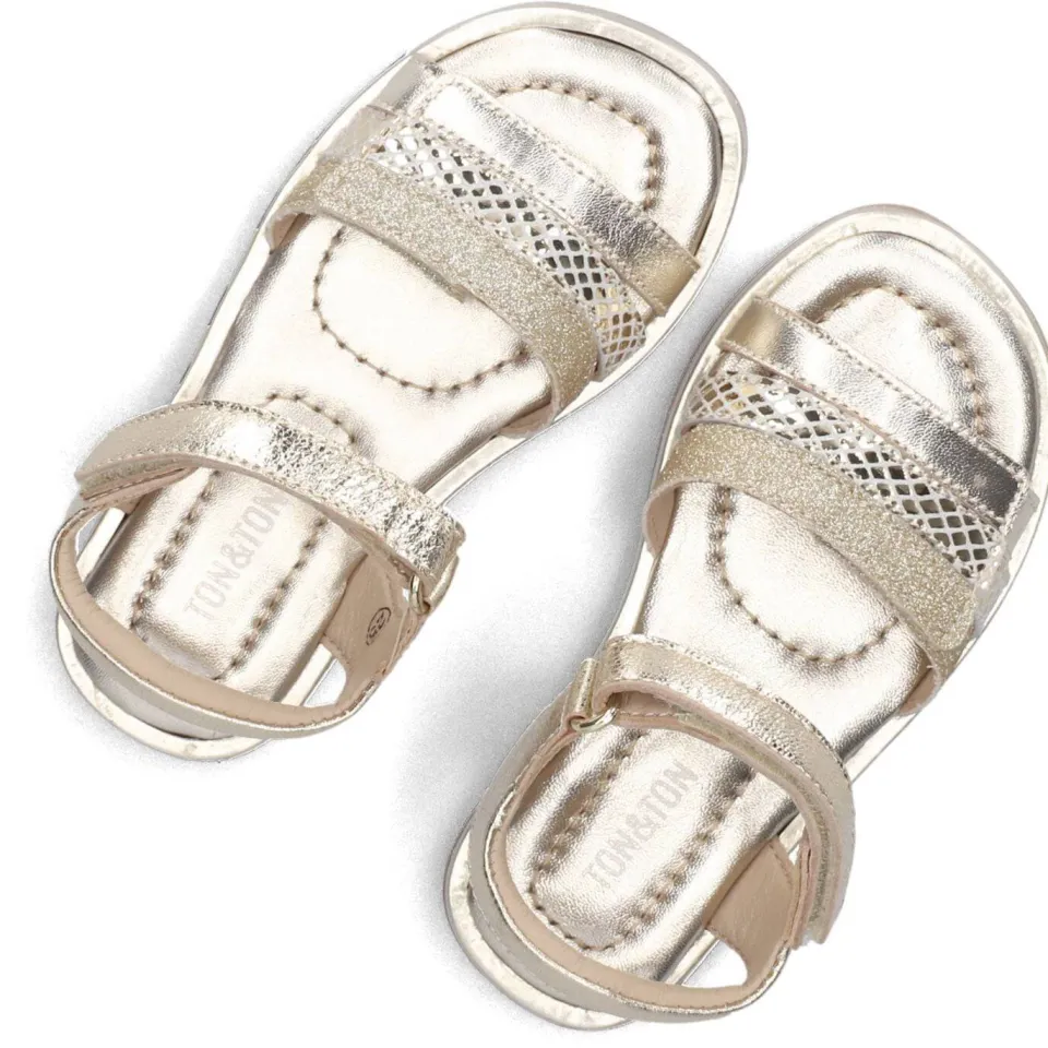 Ton & Ton Sandalen Stina Goud, foto 5