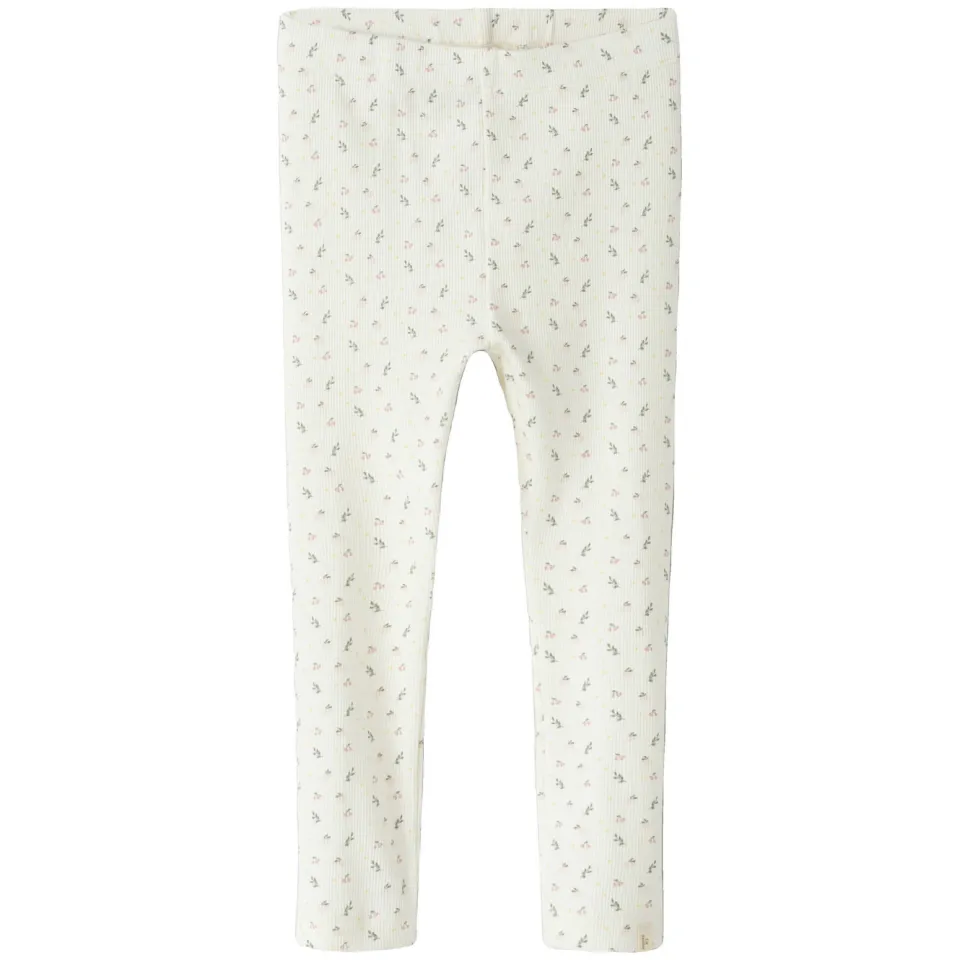 Lil' Atelier Mini slim gebloemde legging wit, foto 2