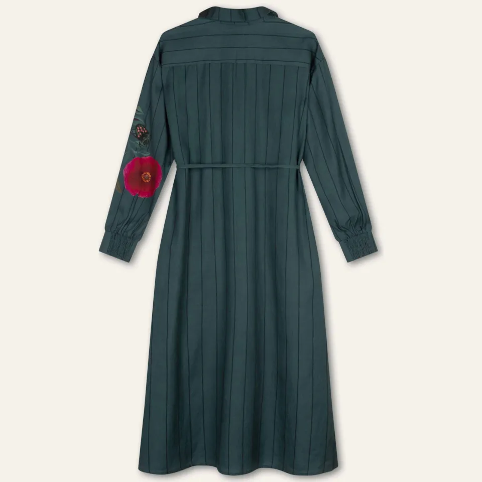 Oilily Dione maxi blousejurk donkergroen, foto 2