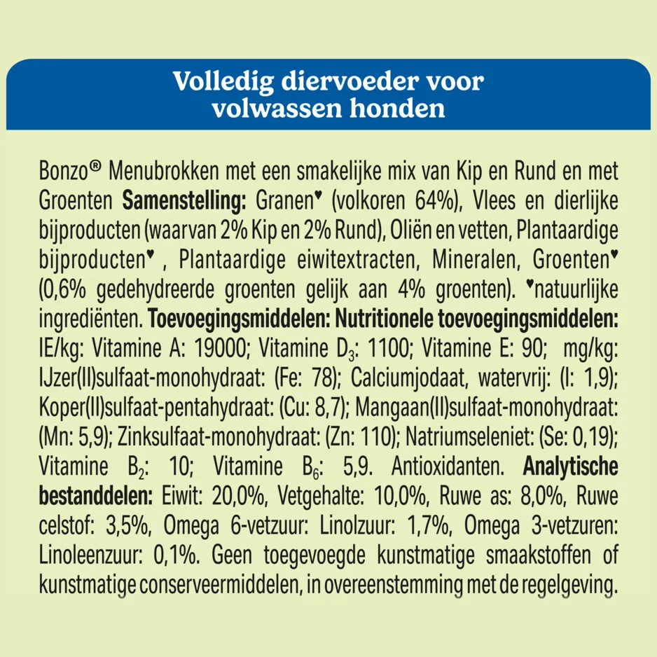 Bonzo Menubrokken hondenvoer kip, foto 3