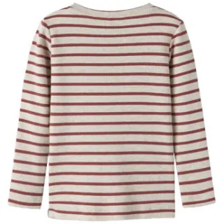 NAME IT gestreepte longsleeve beige rood, foto 2