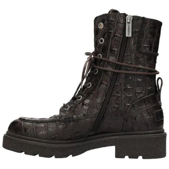 Shabbies Amsterdam JACY BIKA Boot croco Dark Brown, foto 5