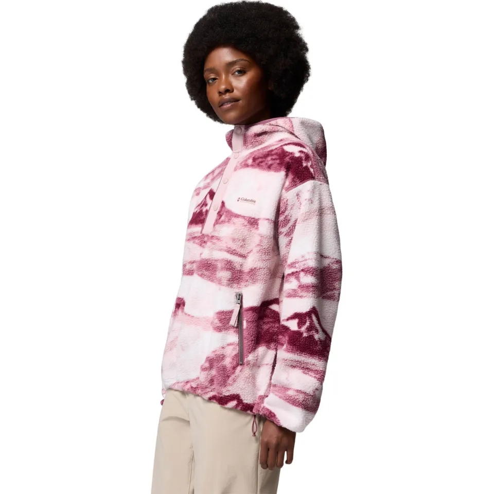 Columbia Helvetia™ II fleece hoodie - donkerood/wit/roze, foto 4
