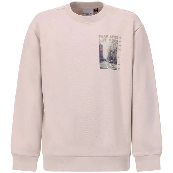 Retour Jeans sweater met backprint - beige, foto 2