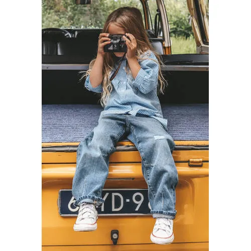 Your Wishes barrel jeans met slijtage - middelblauw medium blue denim, foto 3