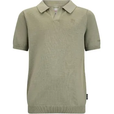 Retour Jeans polo fijn gebreid groen Jongens Katoen Polokraag Effen
