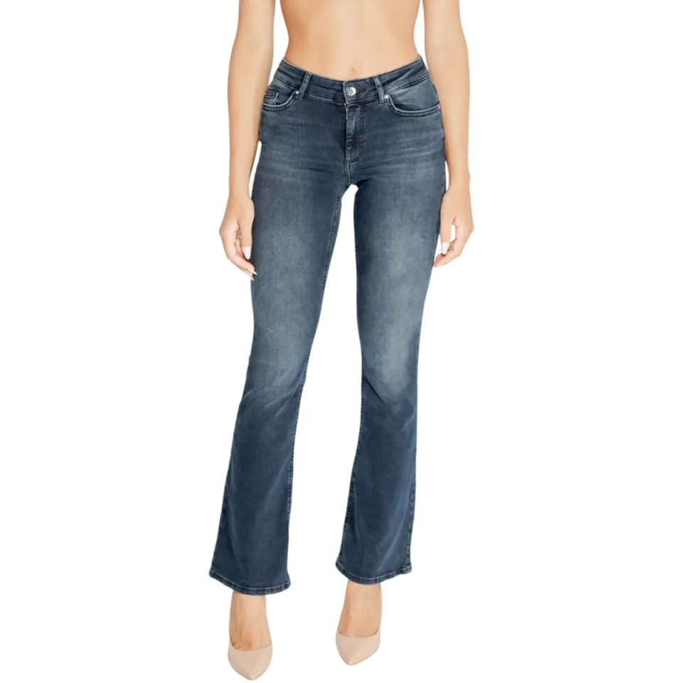 Only mid waist flared jeans ONLBLUSH blue black denim, foto 3