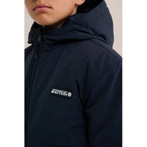 WE Fashion gewatteerde winterjas donkerblauw, foto 5