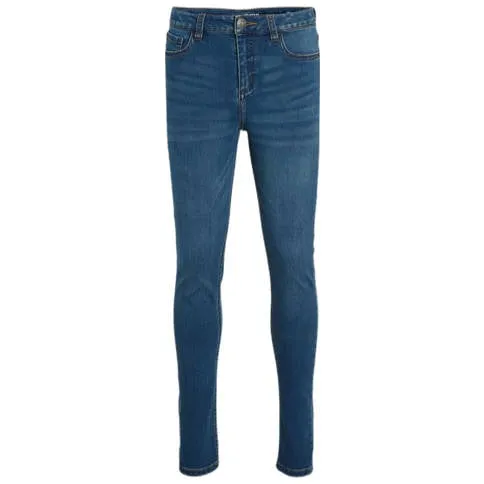 Anytime skinny jeans blauw Meisjes Stretchdenim Effen