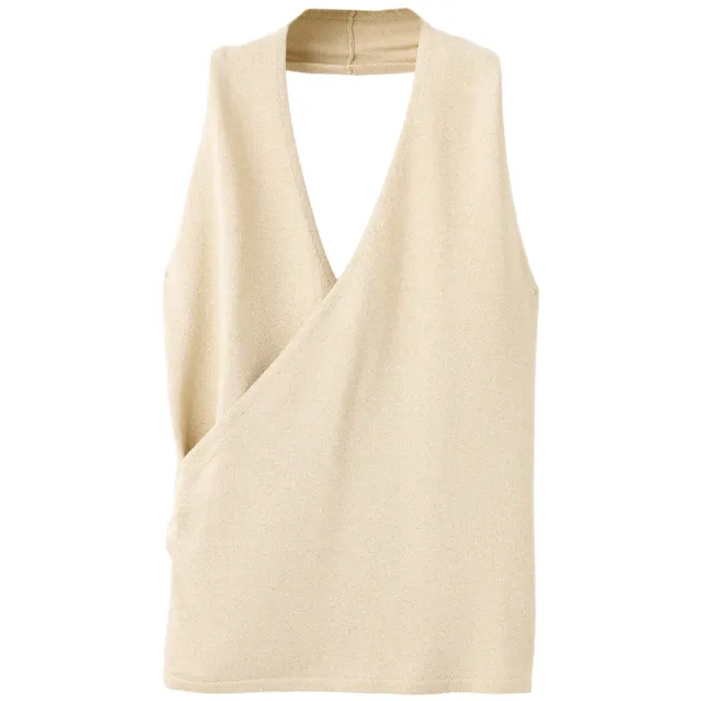 Mango TEEN gebreide overslagtop beige, foto 2