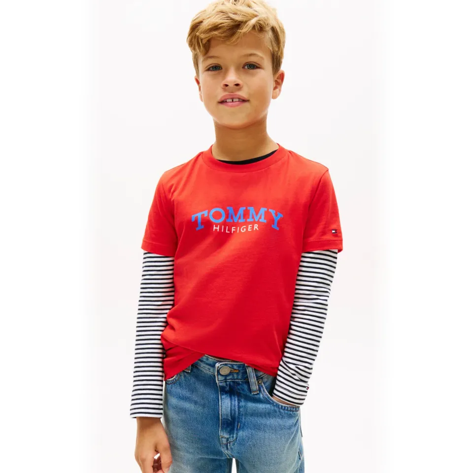 Tommy Hilfiger T-shirt rood, foto 3