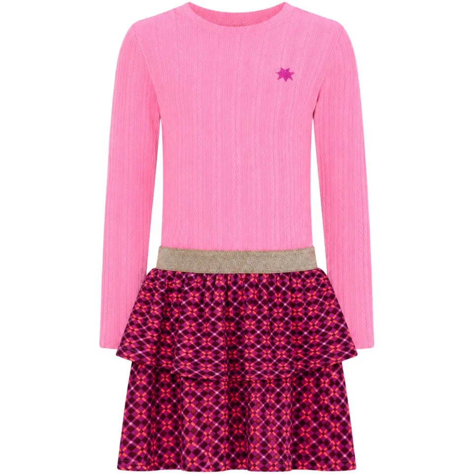 B.Nosy midi jurk met print roze, foto 2