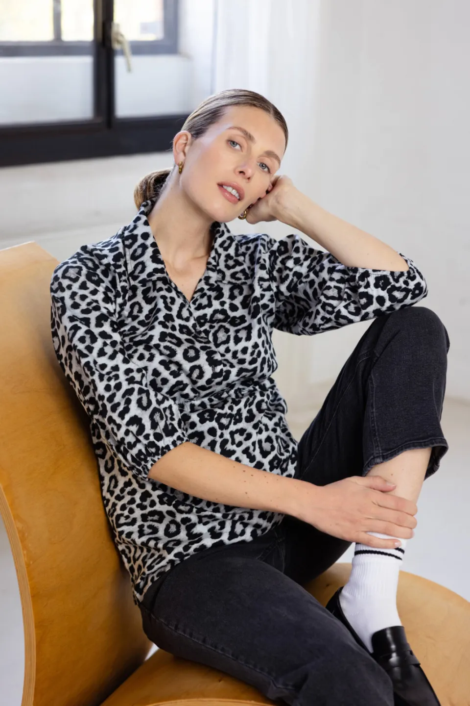 Noppies maternity blousetop panterprint grijs, foto 5