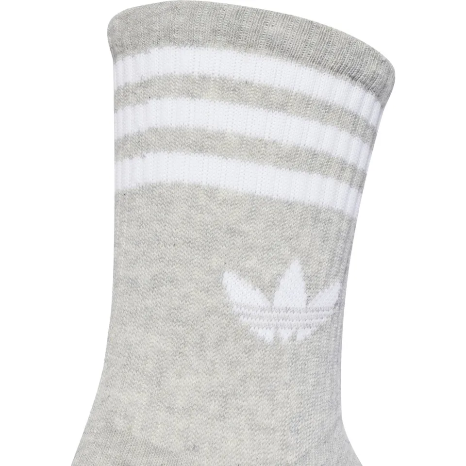 Adidas Mid Cut Crew sokken wit/grijs/zwart, foto 3