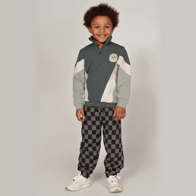 Sturdy geruite joggingbroek grijs