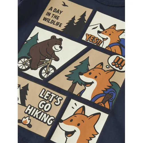 NAME IT MINI longsleeve met print donkerblauw, foto 4