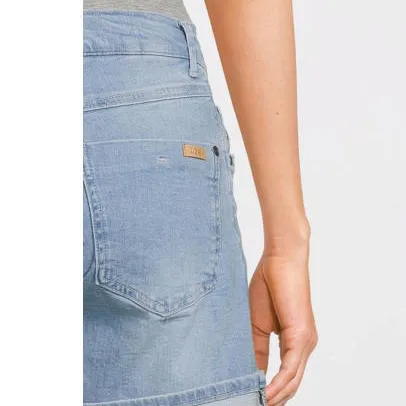 LOVE2WAIT slim fit jeansshort lichtblauw, foto 6