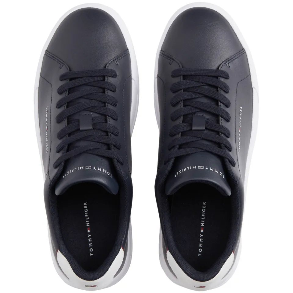 Tommy Hilfiger Court Leather sneaker blauw, foto 8