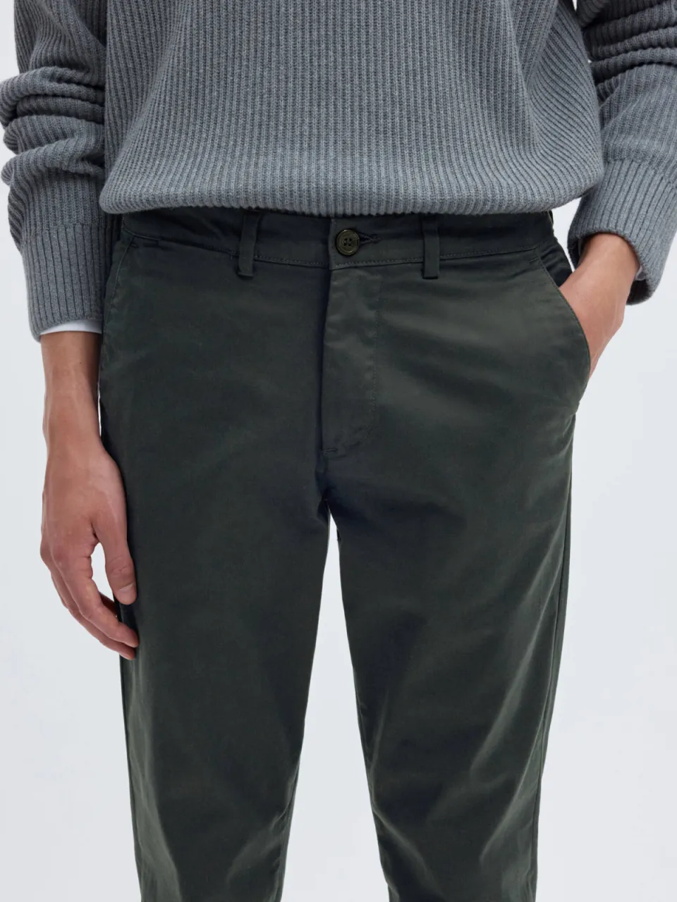 Selected Slim New Miles chino donkergroen dark shadow, foto 5