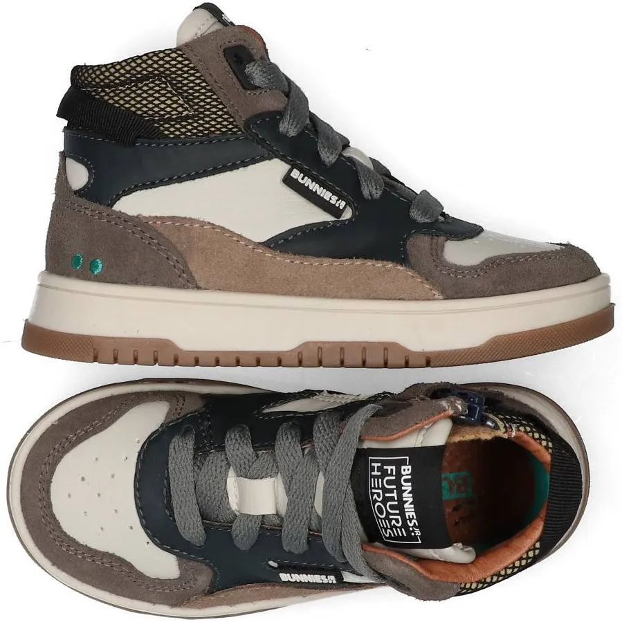 BunniesJR leren sneakers - antraciet/beige, foto 6