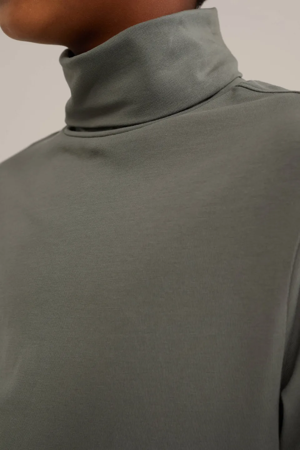 WE Fashion longsleeve met col groen, foto 4