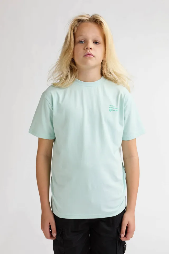 Petrol Industries T-shirt met backprint mintgroen