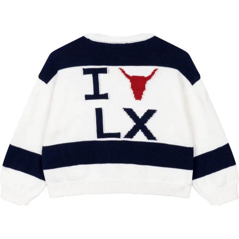 Alix The Label Alix Mini oversized gebreide trui met backprint - ecru, foto 3