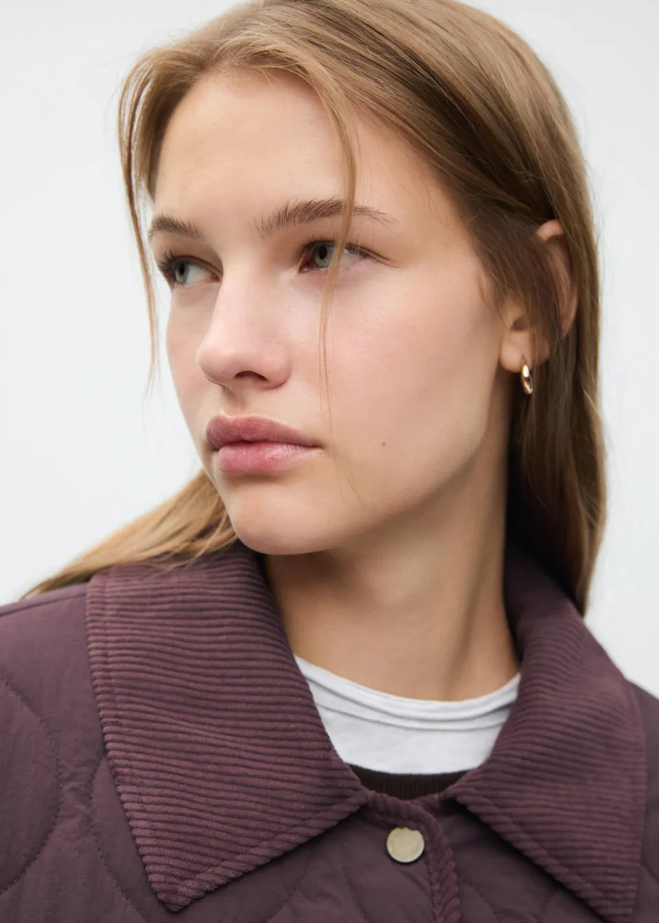 Mango Teen quilted tussenjas bordeauxrood, foto 5