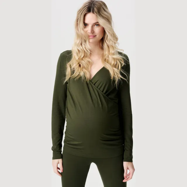 Noppies maternity zwangerschaps- en voedingstop Langu groen, foto 4