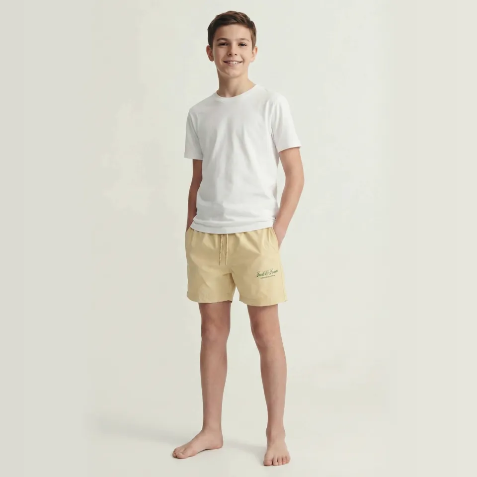 Jack & Jones JUNIOR zwemshort lichtgeel/groen