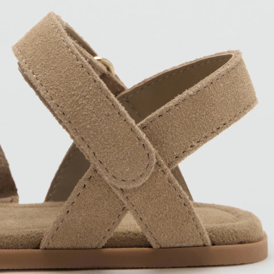 Mango Kids leren sandalen bruin, foto 7